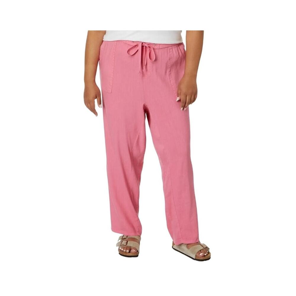 Kut from the Kloth pants Rosalie drawstring linen pink size 2X